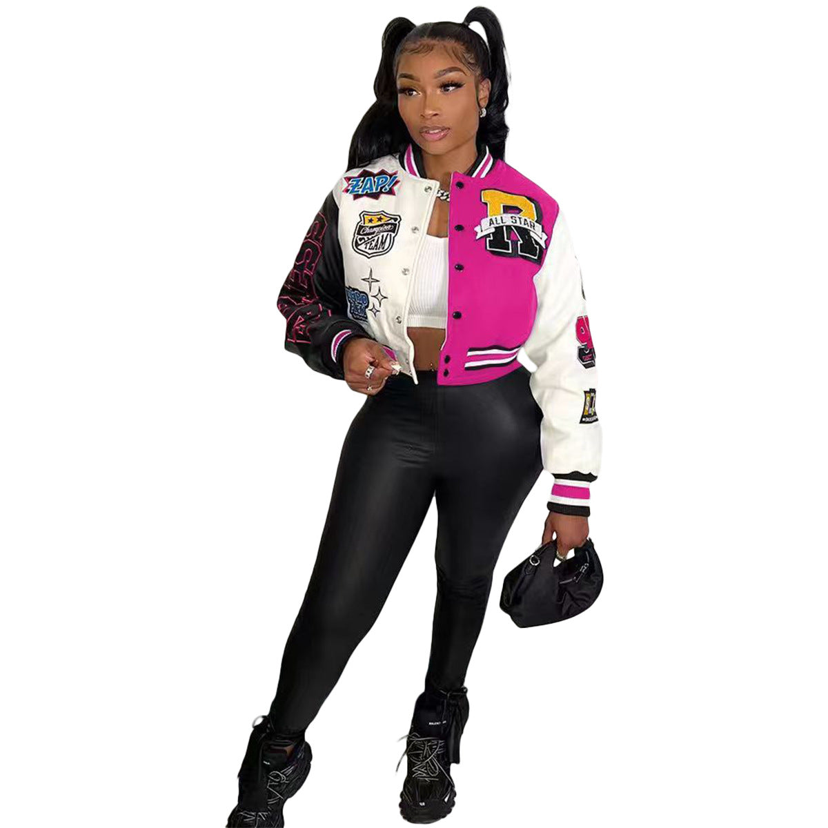 Ribbed baseball jacket lifestyle urban street style