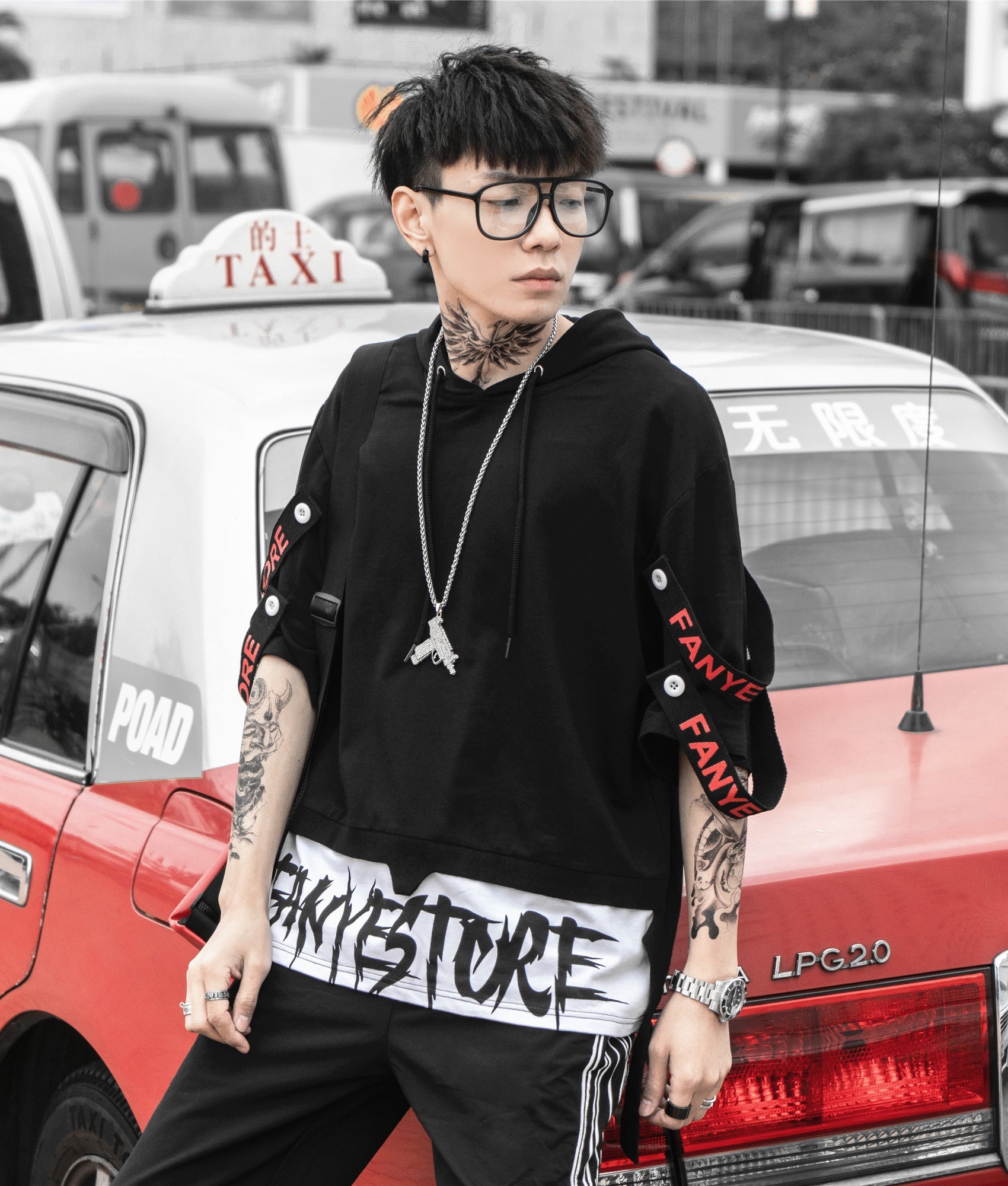 Black Solo Movement Short Sleeves Hoodie