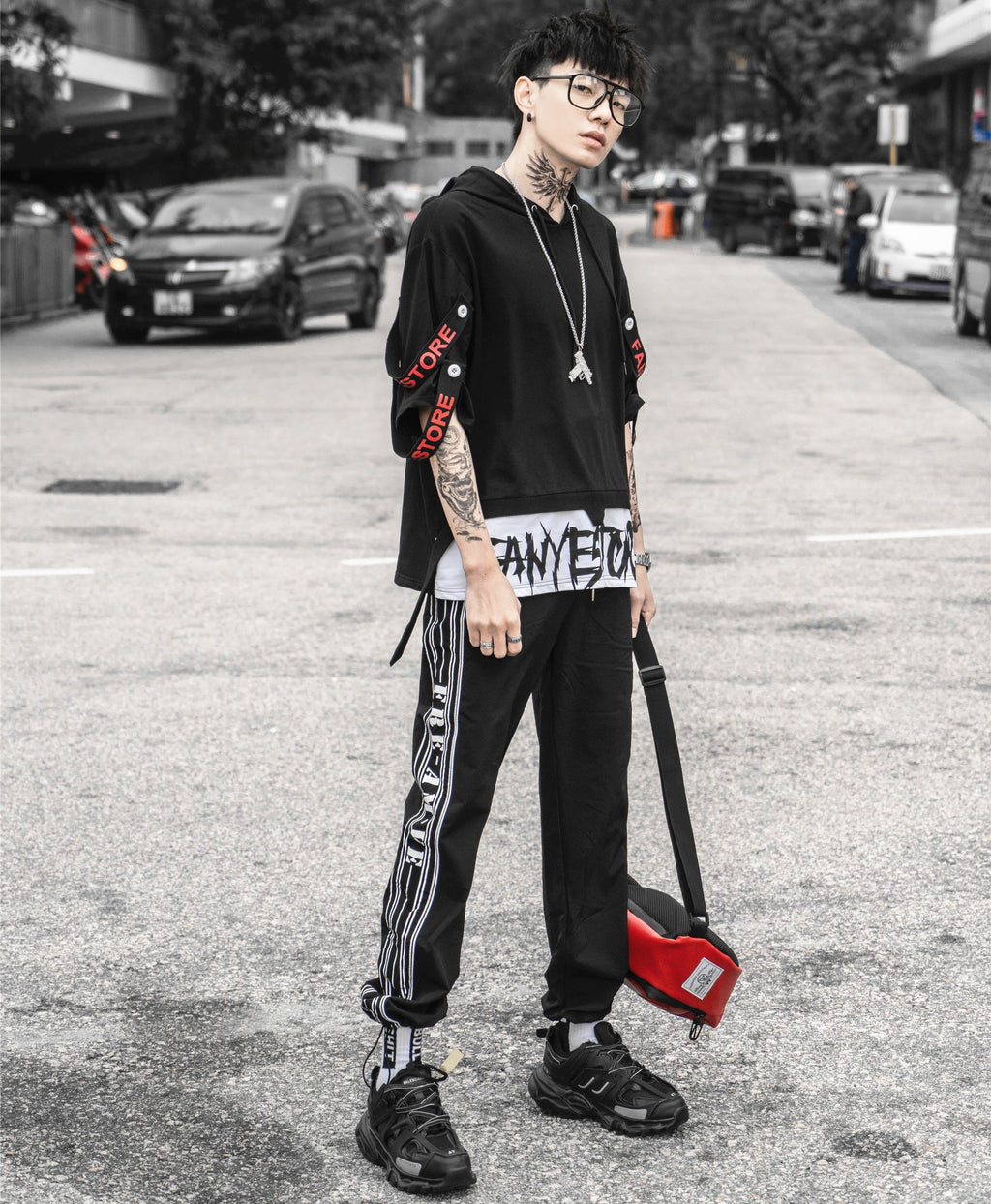 Black Solo Movement Short Sleeves Hoodie