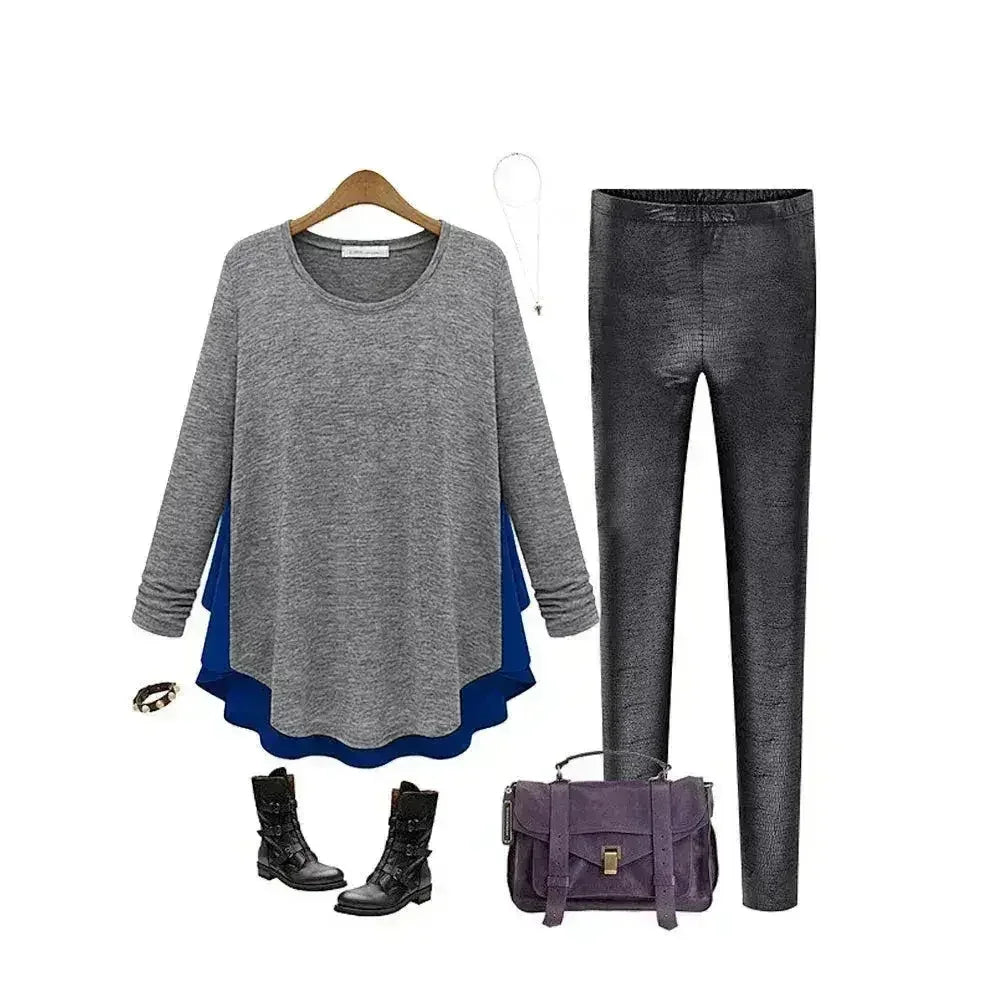 Women's Flowy Pleated Back Top - Chiffon & Cotton Blend | Femstylo