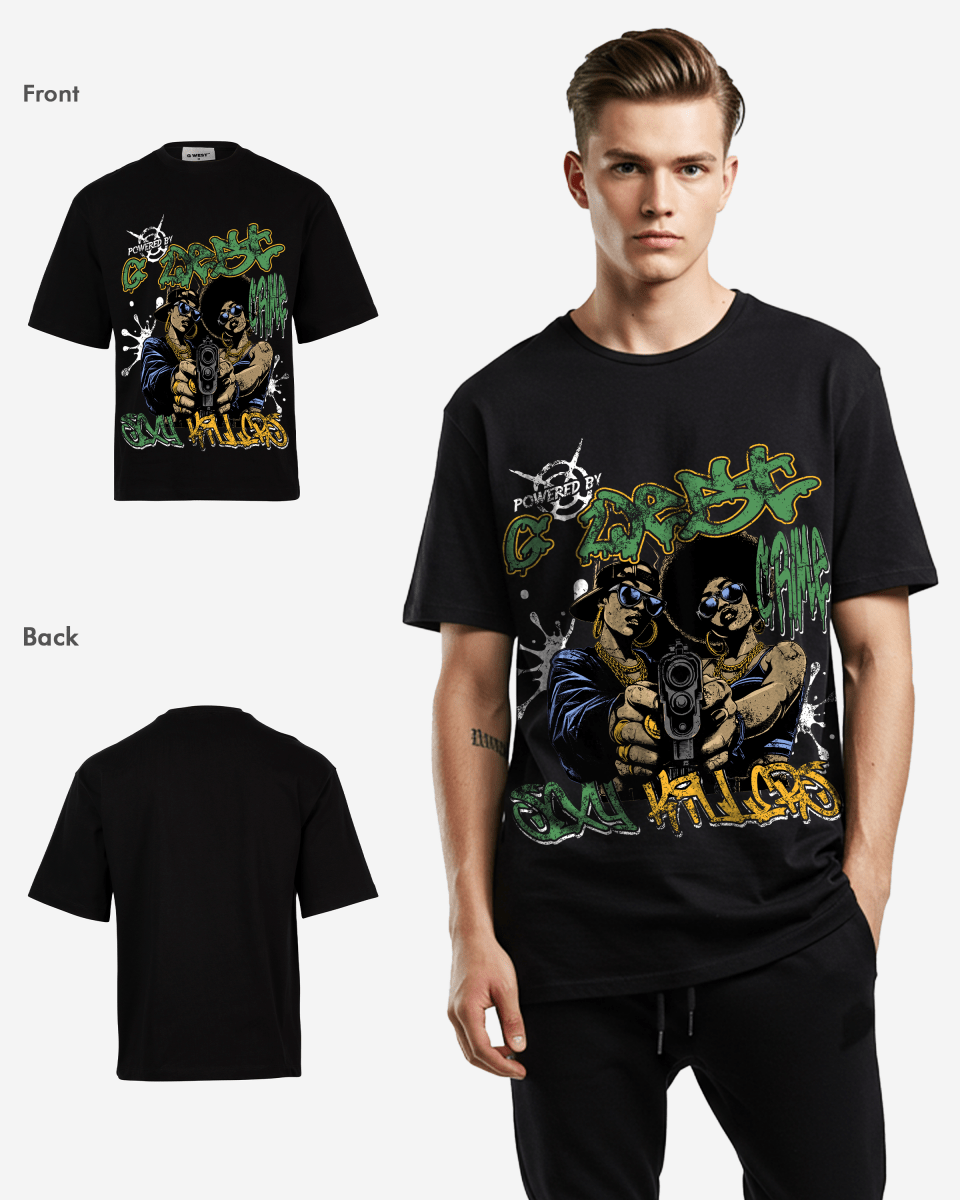 G West Trigger Twins Oversized Tee