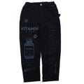 Men's baggy streetwear pants detail pocket close up
