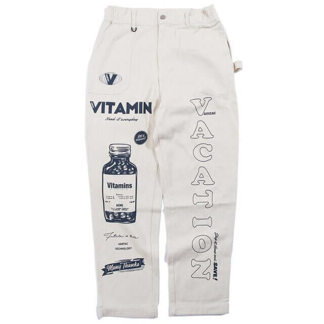 Men's baggy streetwear pants full length straight leg